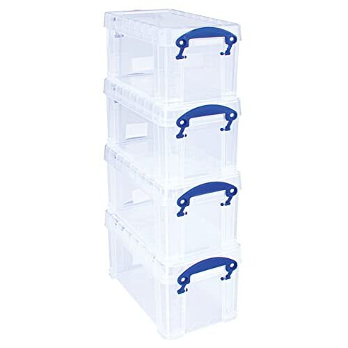 Really Useful Really Useful Plastic Storage Box 2.1 Litre Clear (Pack of 4) 1
