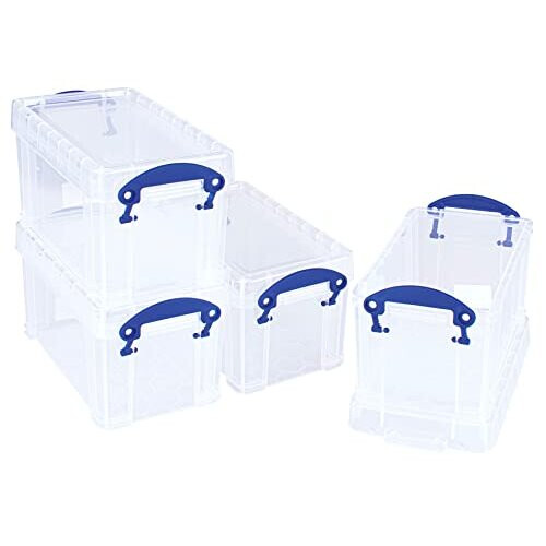 Really Useful Really Useful Plastic Storage Box 2.1 Litre Clear (Pack of 4) 2
