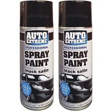 Spray Paint, 400ml Satin Black Spray Paint, Automotive Paint Sprayer, Multipurpose Exterior Black Spray Paint Satin, Metal Spray Paint by Auto Extreme