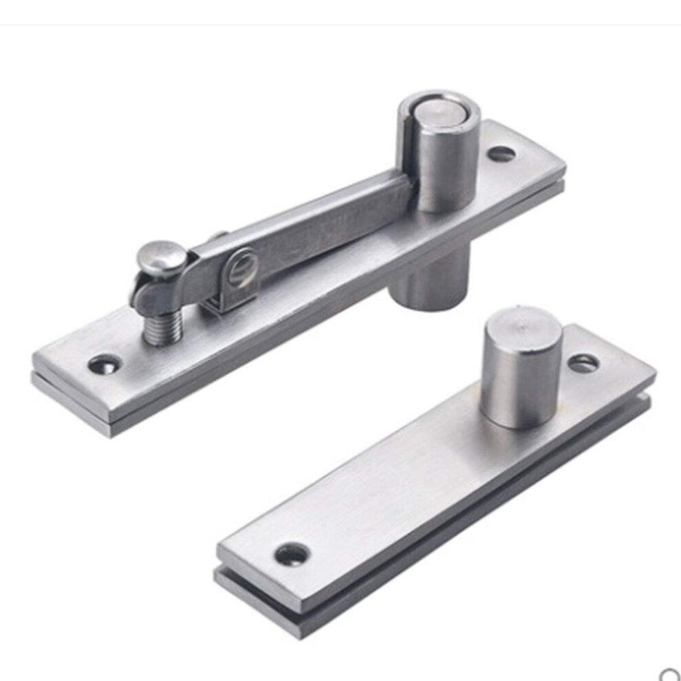 Door Pivot Hinge, Tiberham 2Pcs 360 Degree Rotation Hidden Door Shaft Pivot Hinges, Heavy Duty Stainless Steel Concealed Rotating Door Hinge With 791258414076