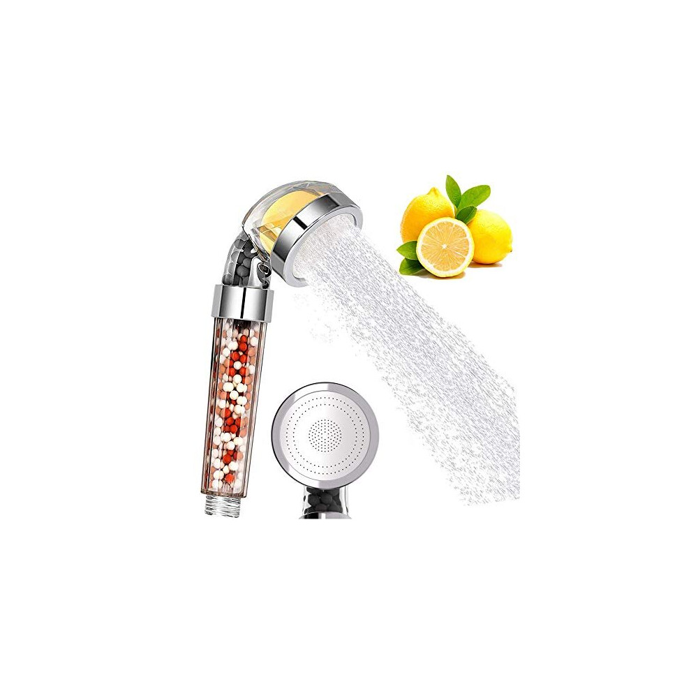 High Pressure Filtered Shower Head, Ionic Bath Shower Handheld with Vitamin C, Water Saving Head Shower - Ionic Stone Filter Remove Chlorine &