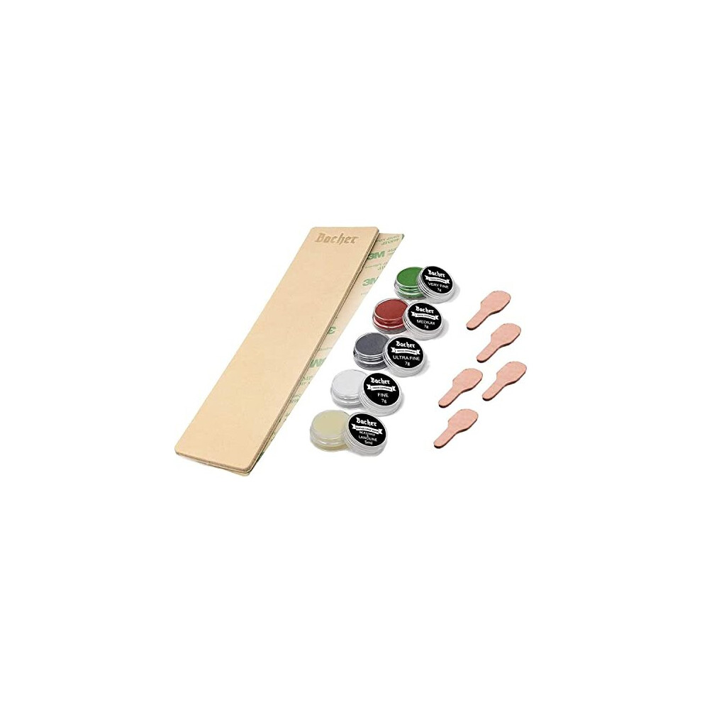 Bacher Stropping Leather Diy Knife Strop Kit – For Sharpening And Honing Knives, Woodcarving Chisels Tool - Premium Leather Strop 206Mm X 56Mm, Polishing
