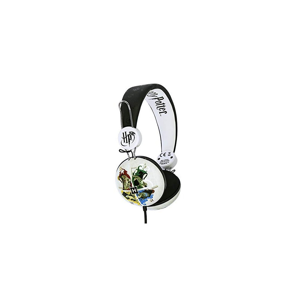 Hp0721 - Harry Potter Hogwarts Crest Wired Headphones 5055371622752