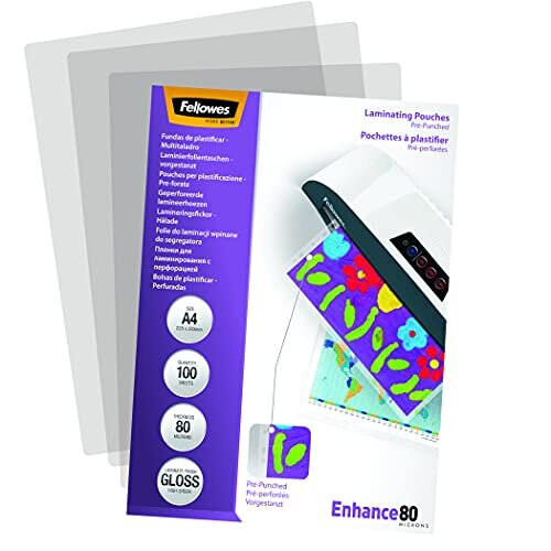 Fellowes 228 x 303mm Punched Laminating Pouch (Pack of 100) 1