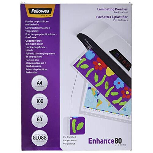 Fellowes 228 x 303mm Punched Laminating Pouch (Pack of 100)