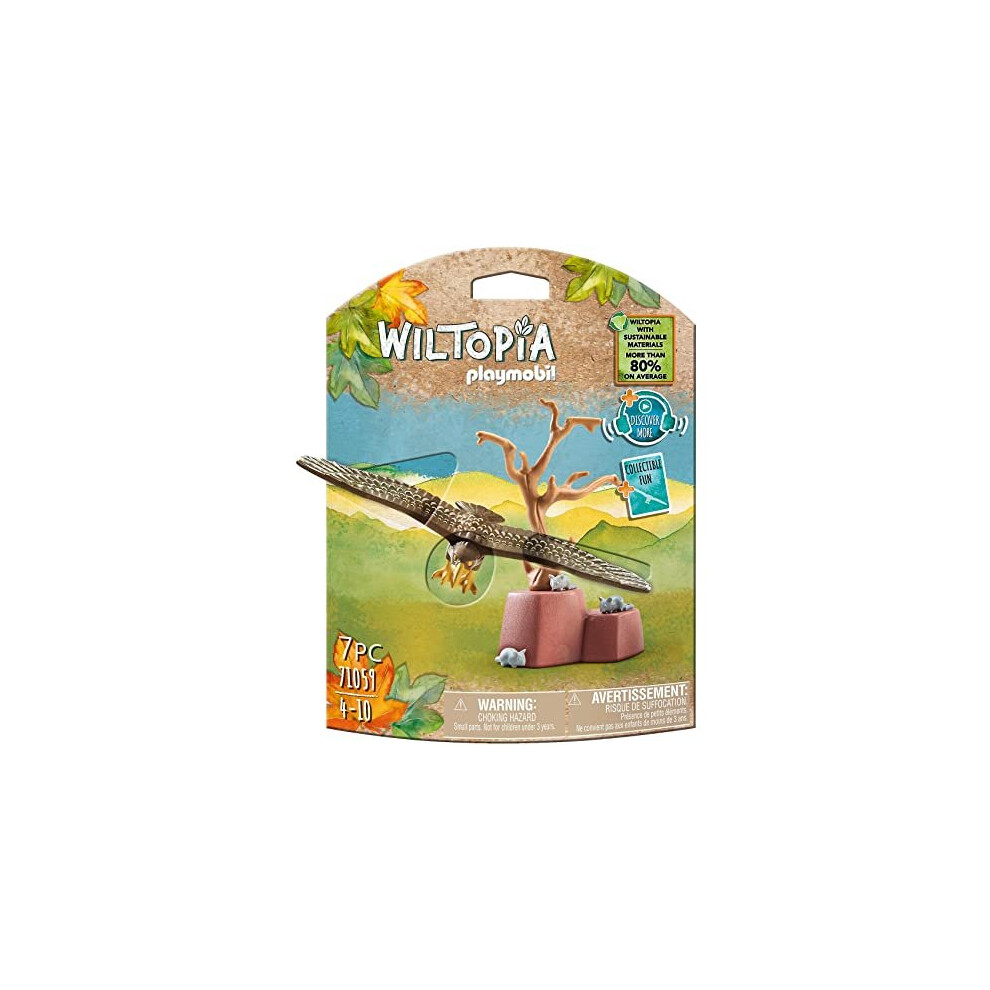 Playmobil 71059 Wiltopia Eagle, Animal Toy,For Children 4-10, Sustainable Toy Animals, Eagle Toy, Collectible Toy For Kids, Made Form 80% Recycled Material,