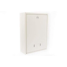 Burg-Wachter MB11 Forth Rear Access Gate & Wall Mounted Galvanised Steel Lockable Weatherproof Post Box - White - 25x35x10cm