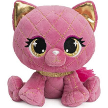 P.Lushes Designer Fashion Pets Madame Purrnel Cat Premium Stuffed Animal, Pink and Gold, 15.2cm