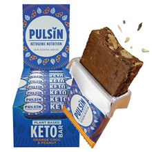 - Plant Based Keto Protein Bars- Low Carb - 50g x18-12.7g Protein, 9.3g Fibre, 8.5g Carbs - Gluten, Palm Oil & Dairy Free Snack Bar - Orange Choc Chip