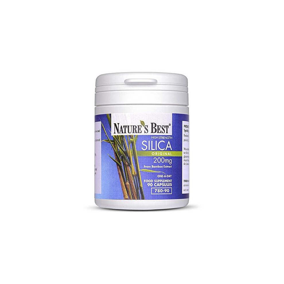 Nature's Best Silica 200Mg | High Strength Naturally Sourced Silica Supplement | 90 One-A-Day, Vegan Capsules (3 Month's Supply) | From Bamboo Extract | Uk Made