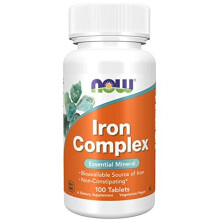 Foods, Iron Complex, 27mg, 100 Vegan Tablets, Lab-Tested, Iron, Vitamins, Gluten Free, SOYA Free, Vegetarian