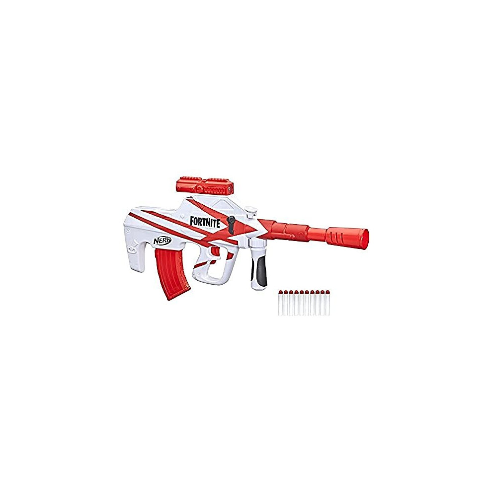 Fortnite B-AR Motorised Dart Blaster, Fortnite Converge Wrap, 10-Dart Blasting, 10 Nerf Darts