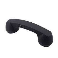 Wireless Retro Telephone Handset and Wireless Handset Receivers Headphones for a mobile phone with comfortable call (Black)