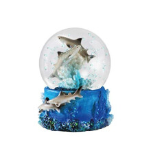 Water Globe - Shark from Shark Snow Globe with Resin Figurine and Moulded Base. Great home decor, ornaments and gifts.