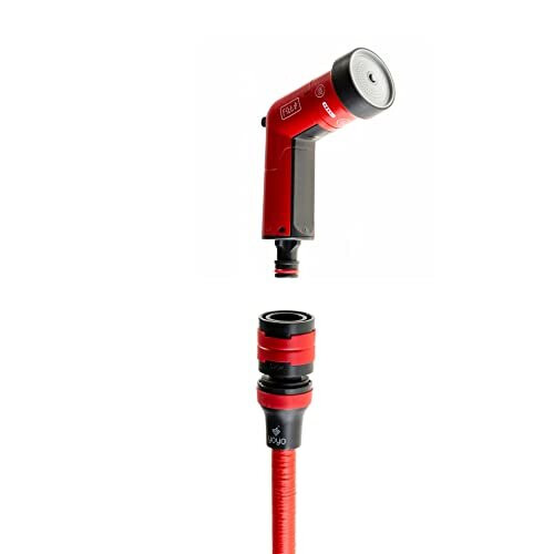 YOYO 20 m, Extendable and Flexible Garden Water Hose Pipe with Multi-Function Spray Gun, Red 1