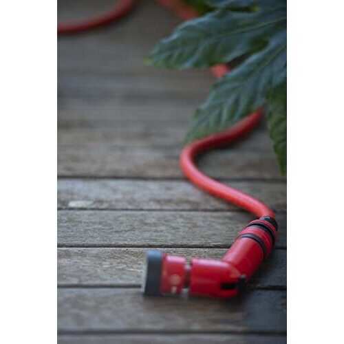 YOYO 20 m, Extendable and Flexible Garden Water Hose Pipe with Multi-Function Spray Gun, Red 2