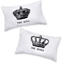 King and Queen Couples Pillow Cases,His Hers Pillowcases,Romantic Gifts,Funny Gift for Him, Gifts for Husband