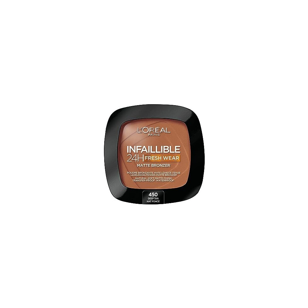 New L’oréal Paris L'oréal Paris Soft Matte Bronzer, Longwear, Matte Finish, Waterproof And Transfer-Proof, Infallible 24H, 450 Deep Tan