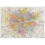 Greater London Authority Boroughs with Postcode Districts Wall Map - 47" x 33.25" Paper 1