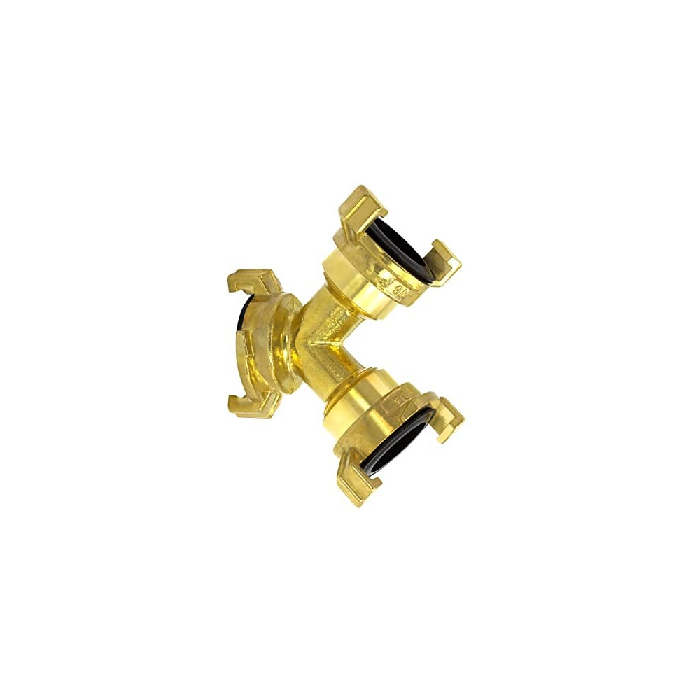 Geka System 12470 Quick Coupling Y-Splitter Universal Brass Blank 4260323012470