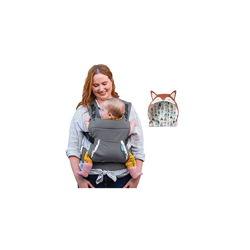 Cuddle Up Carrier - Ergonomic Fox-Themed, face-in Front Carry and Back Carry, with Removable Character Hood, for Infants and Toddlers, 12-40 lbs / 5.4