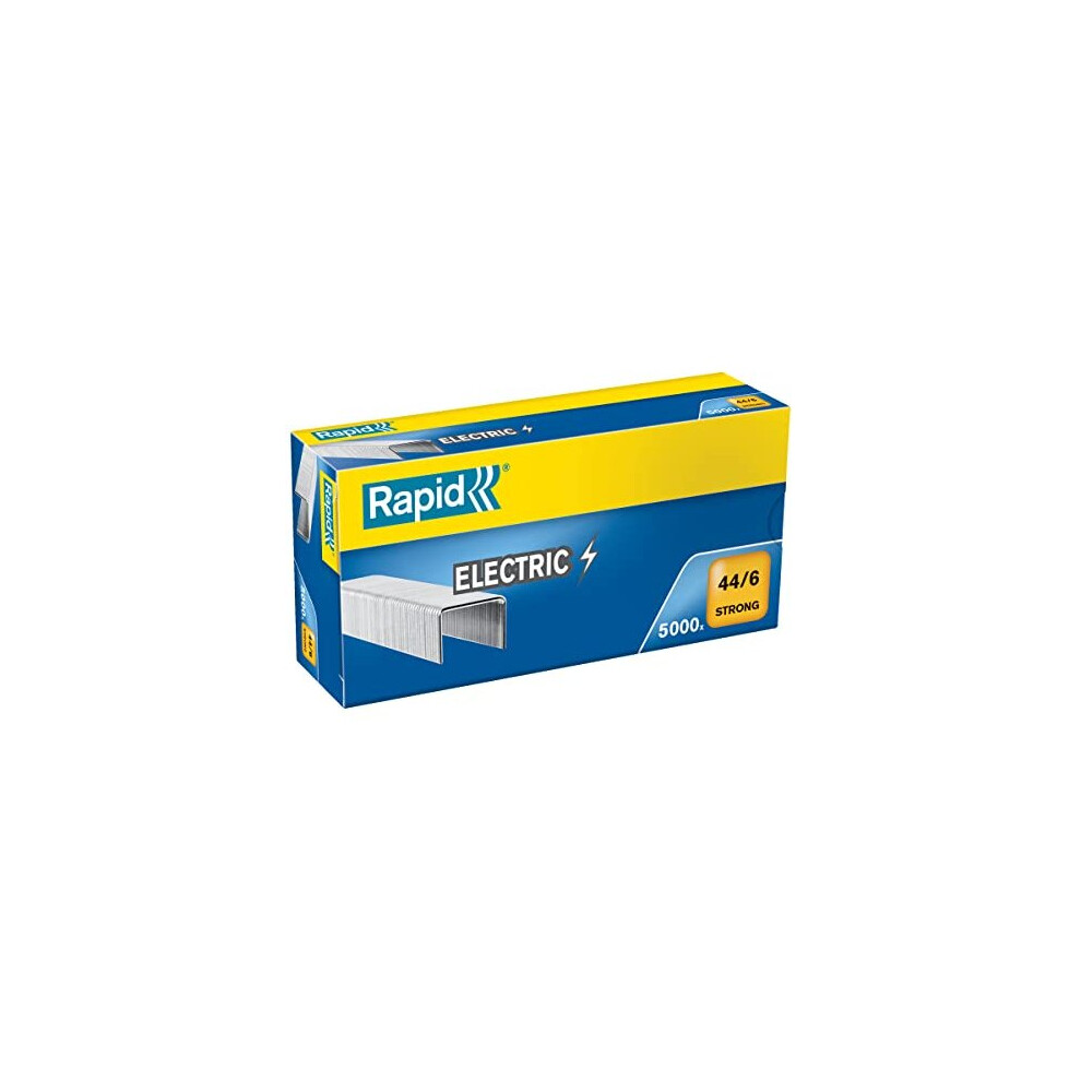 44/6mm Strong Staples, For Stapling up to 20 Sheets, Use with Electric Staplers, Galvanised Wire, Box of 5000, 24868100