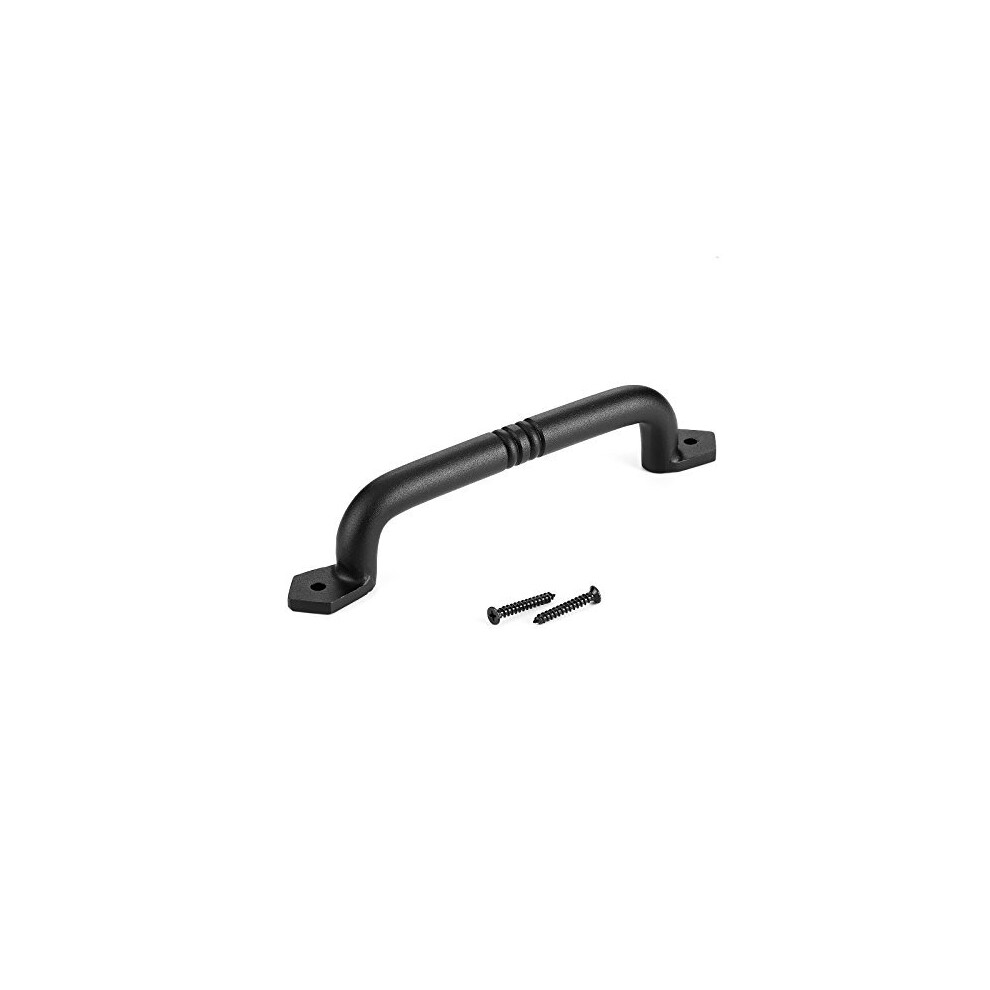 Sliding Barn Door Handle Pull Black Heavy Duty Cast Iron Hardware For Wooden Garden Gate Shed Cabinet Door 701772850878