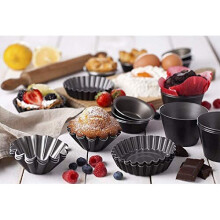 Maxi Nature Pudding Mould Set of 6 - Dariole Moulds - Cupcake Moulds - Non-Stick and Dishwasher Safe Pastry Moulds – Rice Pudding Baking Tool