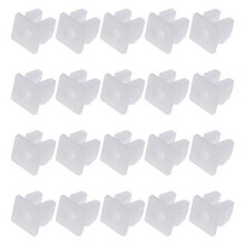 20x Vehicle Screw Grommets Insert Expanding Nuts White Plastic Mounting Clip Retainers Universal for Car Boat Fits 7x7mm Hole