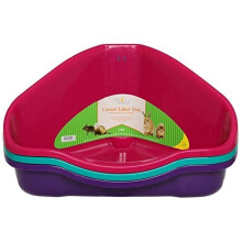 Walter Harrison's Corner Pet Toilet Litter Tray For Small Animals - Rabbits, Degus, Ferrets, Cats - Large - 49 cm