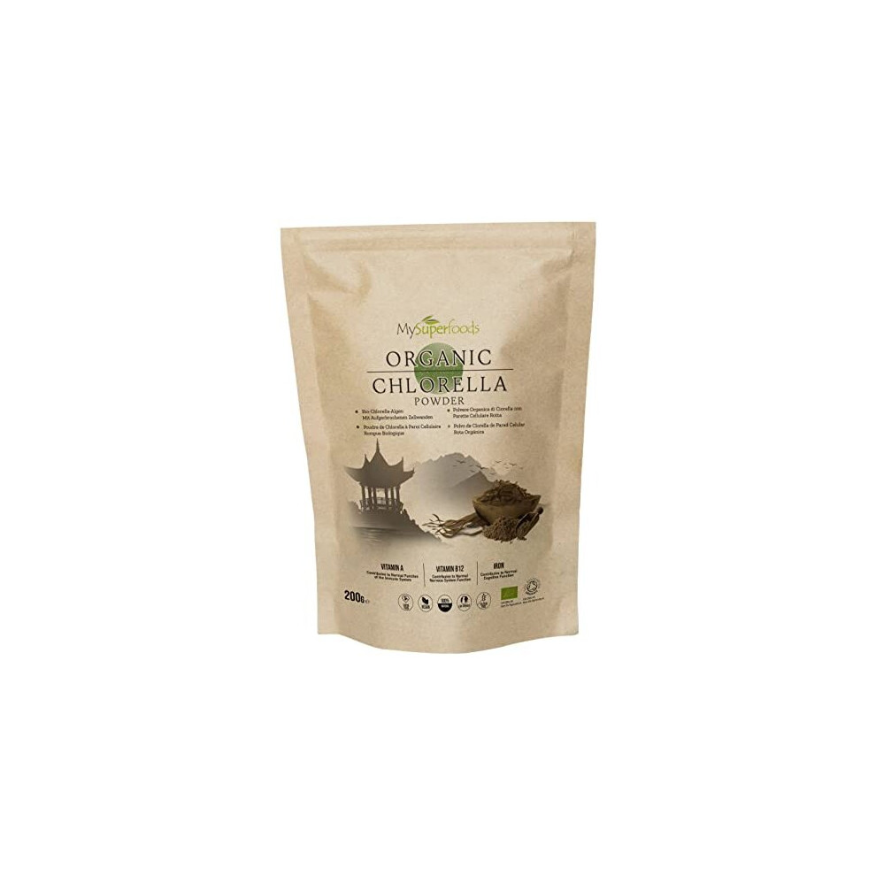 Mysuperfoods Organic Chlorella Powder (200G), Natural Source Of Protein