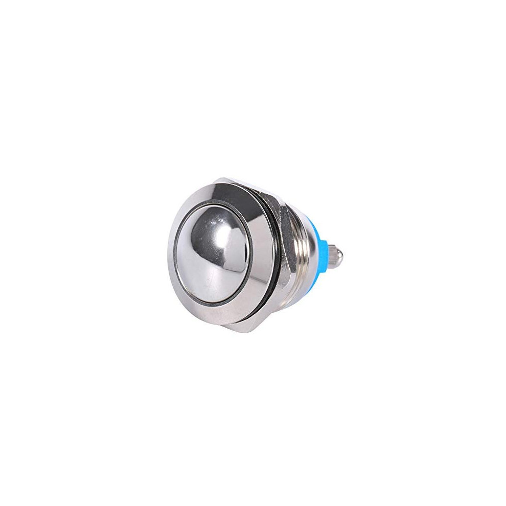 Momentary Switch, 19Mm Waterproof Car Metal Push Button Horn Momentary Switch 12V 712979827150