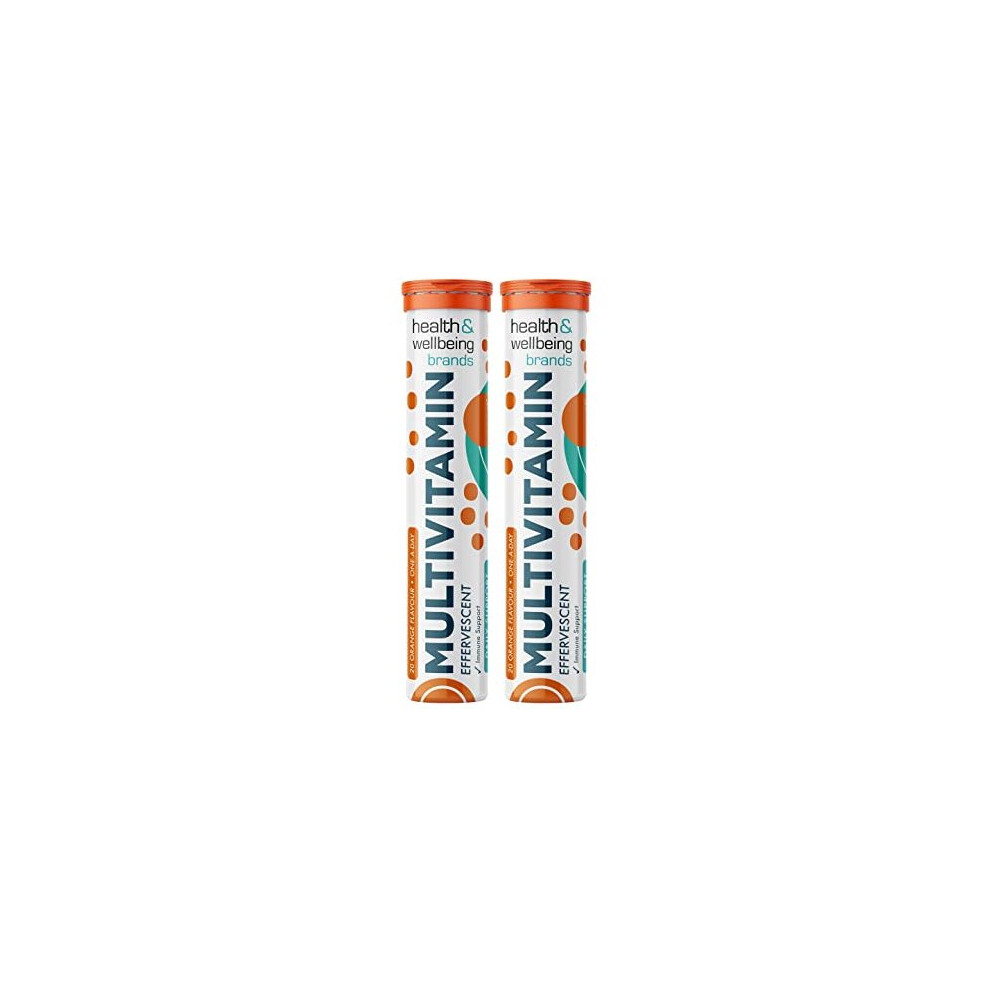 Club Vits Effervescent Multivitamins - High Strength Multivitamin Tablets - Complete One A Day Supplements For Men & Women - 20 Per Tube (Pack Of 2)