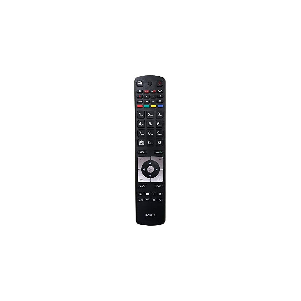 New Remote Control Replacement Hitachi RC5117 for Hitachi TV Remote with YouTube Netflix Fit Buttons- No Setup Required