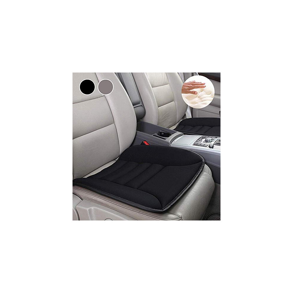 Seat Cushion, Memory Foam Car Seat Cushion,Driver Seat Pad, Non Slip Comfort Seat Protector for Car Office Home Use,Black 1PC