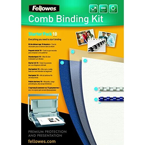 Fellowes Comb Binding Starter Kit - Pack of 10