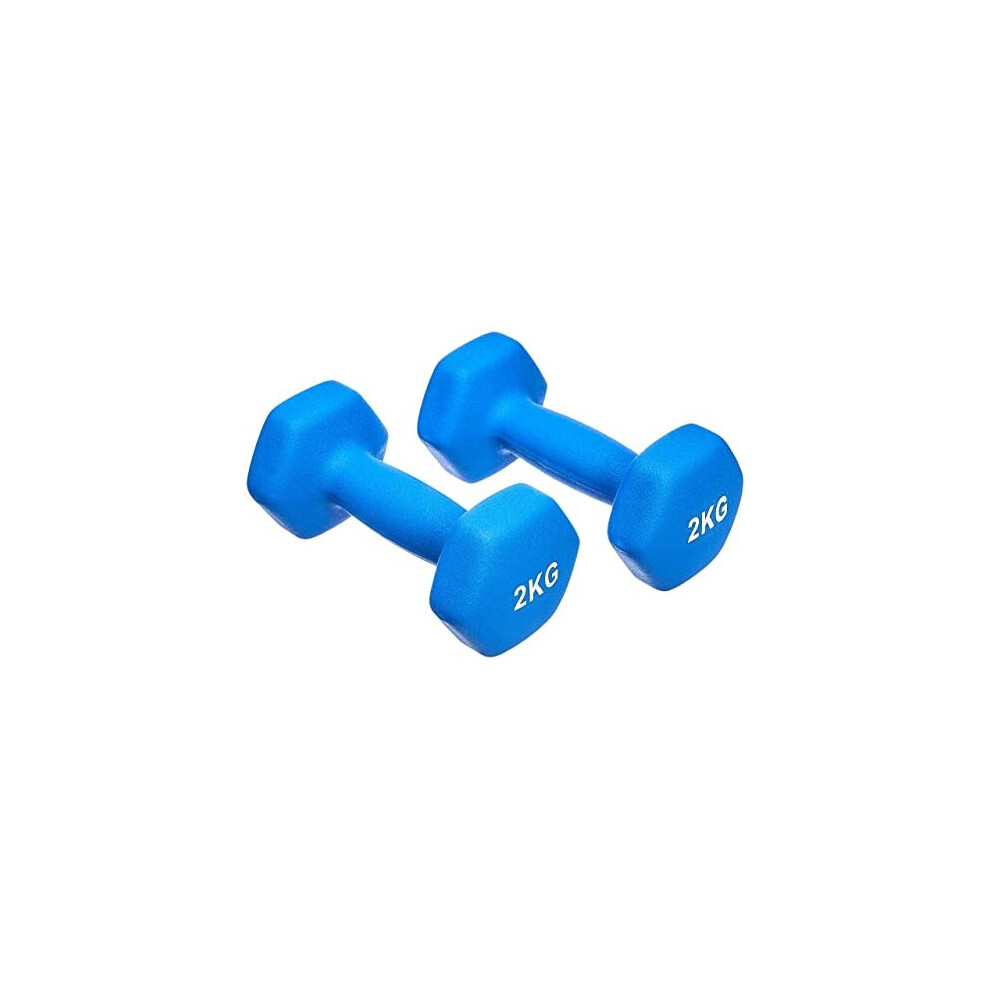Neoprene Dumbbell Pair, 4kgs, 2Kg (Set of 2), Azul