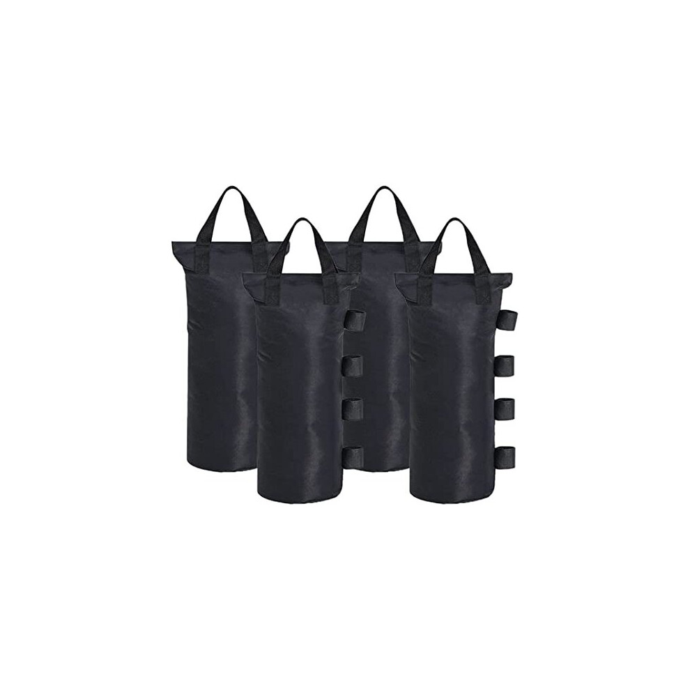 Canopy Weight Bags for Pop up Canopy Tent, Sand Bags Leg Weights for Instant Outdoor Sun Shelter Canopy Legs (Round-4PCS-7.6x20 INCH, Black)