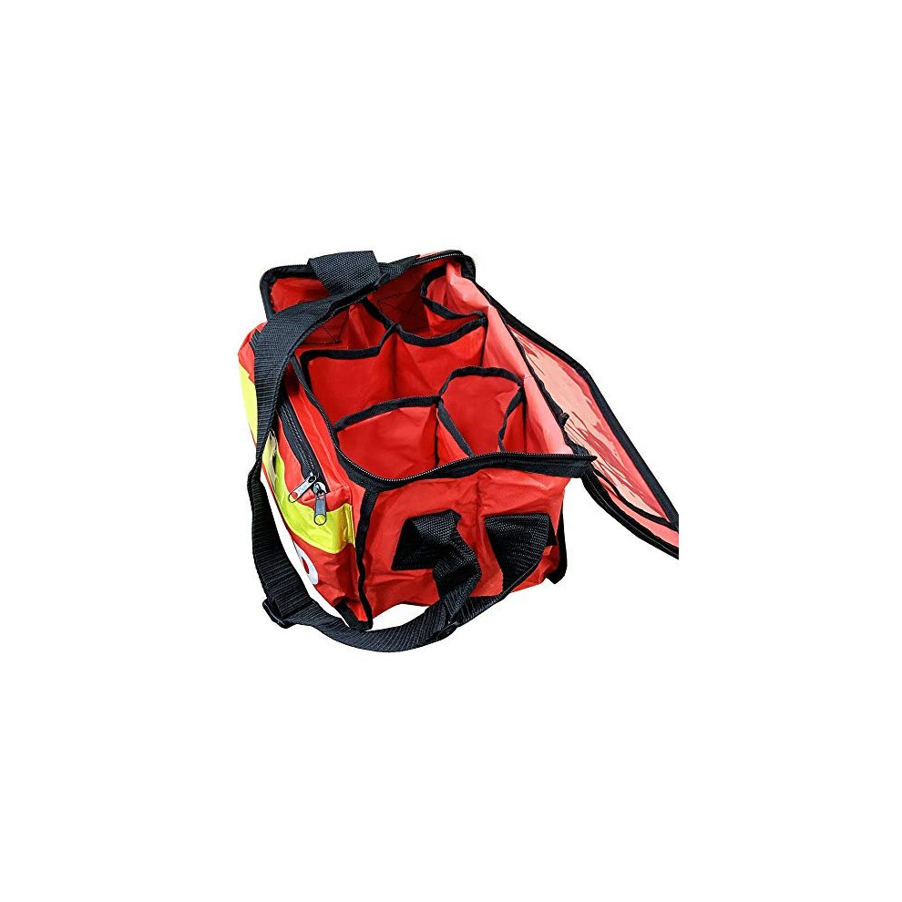 Jfa Medical Red Haversack Emergency First Aid Bag With Front Pocket - Empty