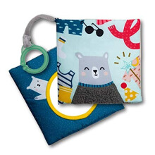 What Does Paul Wear? Clip on Pram Book. Sensory Soft Baby Book. Travel Toy Activity Book With Textures & Baby Safe Mirror. Clips to Car Seat &