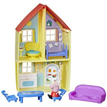 Peppa's Adventures Peppa's Family House Playset Preschool Toy, includes Figure and 6 Accessories Multicolor F2167