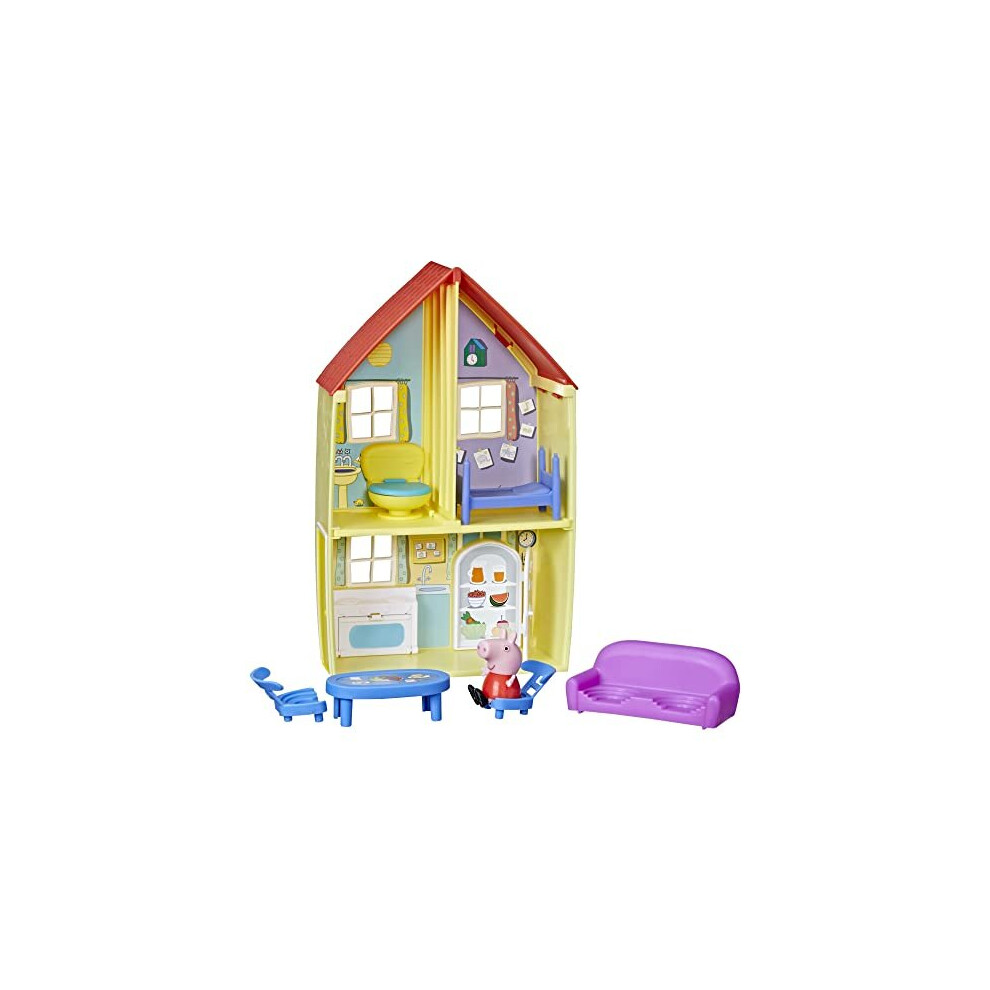 Peppa Pig Peppa's Adventures Peppa's Family House Playset Preschool Toy, Includes Figure And 6 Accessories Multicolor F2167