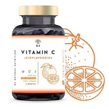 Vitamin C Tablets 1000mg High Dose + Bioflavonoids - High Strength Natural VIT C Complex Adults Ascorbic Acid - Immune Support. 180 Capsules. N2