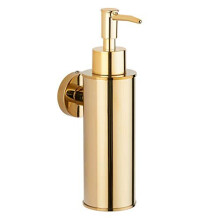 wall mounted 304 stainless steel soap dispenser for decor (Round, Gold)