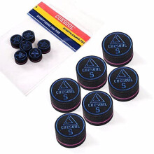 6 Pieces 9 Layer 14mm Pigskin Cue Tips for Pool Cue Stick