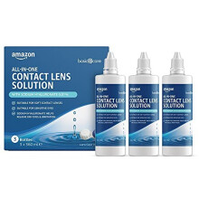 All-In-One Solution with Sodium Hyaluronate for Soft Contact Lenses, 360ml, Pack of 3