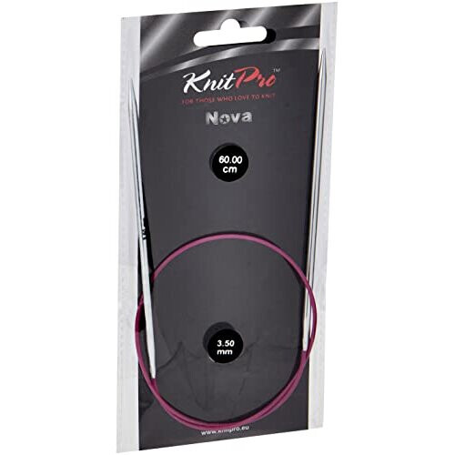 KP11320 60 cm x 3.5 mm Nova Fixed Circular Needles, Silver