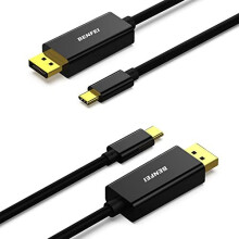 USB C to DisplayPort Cable, 2 Pack 4K@60Hz 1.8M Thunderbolt 3 (USB-C) to DP Display Port Adapter Male to Male Gold-Plated Cord