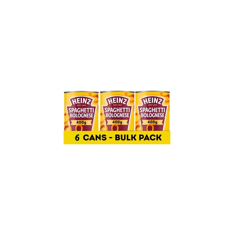 Heinz Spaghetti Bolognese, 400G (Pack Of 6) - Freshly Made Pasta With A Meaty Sauce