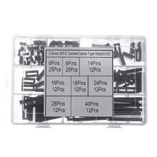 122pcs DIP IC Socket Adaptor Solder Type Socket Kit 6/8/14/16/18/24/28/40 Pins